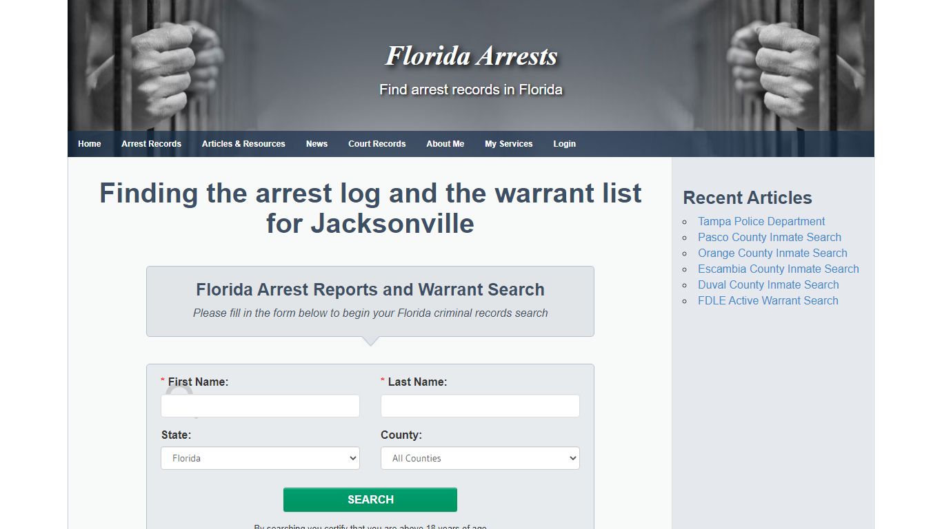 Jacksonville Warrants and Arrest Records Search - Florida Arrests